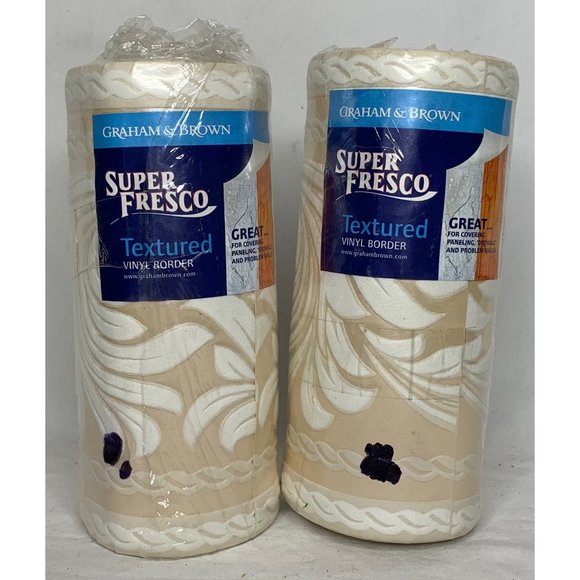 Graham and Brown Super Fresco Textured Vinyl Boarder - 2 count - NEW